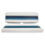 Wise Deluxe Pontoon 55in Pontoon Bench Seat, White/Navy/Blue, Large, 8WD106-1008