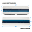Wise Deluxe Pontoon 55in Pontoon Bench Seat, White/Navy/Blue, Large, 8WD106-1008