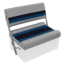 USED Wise Deluxe Pontoon Flip-Flop Seat Cushions Only, Grey/Navy/Blue, Large, 8WD125FF-1011, EDEMO1