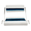 Wise Deluxe Pontoon Flip-Flop Seat, White/Navy/Blue, Large, 8WD125FF-1008