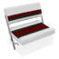 Wise Deluxe Pontoon Flip-Flop Seat, White/Red/Charcoal, Large, 8WD125FF-1009