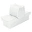 Wise Deluxe Small Craft Lounge Seat w/ 8'' Base, Wise White, 8WD521P-1-710