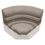 Wise Premier Pontoon 32in Bow Radius Corner, Mocha Java/Cafe/Mushroom, Large, BM11002-1749