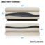 Wise Premier Pontoon 50in Bench, Platinum/Mocha Java/Khaki, Large, BM1145-1066