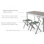 Woods Folding Portable Camping Table Set w/ 4 Camping Chairs, CTI0765544