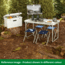 Woods Folding Portable Camping Table Set w/ 4 Camping Chairs, CTI0765544