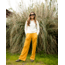 Woolly Clothing Co Pro-Knit Wide Leg Sweatpant, Womens, Marigold, Large, wpkbtmscsulswtptwdlegmgldl