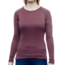 WoolPro Agena Midweight Merino Crew Top - Women's-Dark Ruby-Small