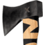 WOOX VOLANTE Axe, Carbon Steel Blade, Black Hickory, Black/Wood, BU.AXE002.01