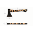 WOOX VOLANTE Axe, Carbon Steel Blade, Black Hickory, Black/Wood, BU.AXE002.01