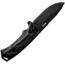 WOOX Rock 62 Fixed Blade Knife, 4.25 in, Drop Point, Mil-Spec Black, Sleipner Steel Blade, Engraved American Walnut Handle, Phantom Black, BU.KNF001.10