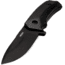 WOOX Rock 62 Fixed Blade Knife, 4.25 in, Drop Point, Mil-Spec Black, Sleipner Steel Blade, Plain American Walnut Handle, Phantom Black, BU.KNF001.09