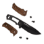 WOOX Rock 62 Fixed Blade Knife, 4.25 in, Drop Point, Mil-Spec Grey, Sleipner Steel Blade, Engraved American Walnut Handle, BU.KNF001.02