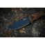 WOOX Rock 62 Fixed Blade Knife, 4.25 in, Drop Point, Mil-Spec Grey, Sleipner Steel Blade, Engraved American Walnut Handle, BU.KNF001.02