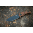 WOOX Rock 62 Fixed Blade Knife, 4.25 in, Drop Point, Mil-Spec Grey, Sleipner Steel Blade, Engraved American Walnut Handle, BU.KNF001.02