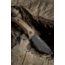 WOOX Rock 62 Fixed Blade Knife, 4.25 in, Drop Point, Mil-Spec Black, Sleipner Steel Blade, Plain American Walnut Handle, BU.KNF001.01