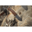 WOOX Rock 62 Fixed Blade Knife, 4.25 in, Drop Point, Mil-Spec Black, Sleipner Steel Blade, Plain American Walnut Handle, BU.KNF001.01