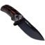 WOOX Rock 62 X-GRIP Fixed Blade Knife, 4.25in, Mil-Spec Black, Drop Point, Brown, BU.KNF001.18