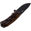 WOOX Rock 62 X-GRIP Fixed Blade Knife, 4.25in, Mil-Spec Black, Drop Point, Brown, BU.KNF001.18