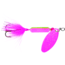 Wordens Rooster Tail In-Line Spinner, 2 1/2in, 1/6 oz Treble Hook, Electric Chicken, 210-ELEC