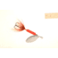 Wordens Rooster Tail In-Line Spinner, 2 1/2in, 1/6 oz Treble Hook, Fluorescent Red, 210-FLR