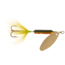Wordens Rooster Tail In-Line Spinner, 2 1/2in, 1/6 oz Treble Hook, Hammered Brass Firetiger, 210-HBFRT