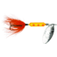 Wordens Rooster Tail In-Line Spinner, 2 1/2in, 1/6 oz Treble Hook, Orange Clown, 210-ORCL