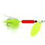 Wordens Rooster Tail In-Line Spinner, 2 1/2in, 1/6 oz Treble Hook, Red Chartreuse, 210-RCHR