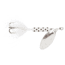 Wordens Rooster Tail In-Line Spinner, 2 1/2in, 1/6 oz Treble Hook, White Dalmation, 210-WHDA