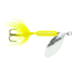 Wordens Rooster Tail In-Line Spinner, 2 1/2in, 1/6 oz, Treble Hook, Yellow, 210-YL