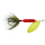 Wordens Rooster Tail In-Line Spinner, 2 1/4in, 1/8 oz Treble Hook, Flame Coachdog, 208-FLCD