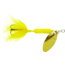 Wordens Rooster Tail In-Line Spinner, 2 1/4in, 1/8 oz Treble Hook, Glitter Yellow, 208-GYL