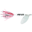 Wordens Rooster Tail In-Line Spinner, 2 1/4in, 1/8 oz Treble Hook, Hammered Silver White Coachdog, 208-HSWHCD
