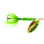 Wordens Rooster Tail In-Line Spinner, 2 1/4in, 1/8 oz Treble Hook, Metallic Gold Green Pirate, 208-MGGP