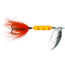 Wordens Rooster Tail In-Line Spinner, 2 1/4in, 1/8 oz Treble Hook, Orange Clown, 208-ORCL