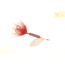 Wordens Rooster Tail In-Line Spinner, 2 1/4in, 1/8 oz, Treble Hook, Red, 208-R