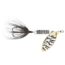 Wordens Rooster Tail In-Line Spinner, 2 1/4in, 1/8 oz Treble Hook, White Black Tiger, 208-WHBT