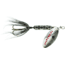 Wordens Rooster Tail In-Line Spinner, 2 3/4in, 1/4 oz Treble Hook, Metallic Silver Black, 212-MSBL