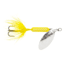 Wordens Rooster Tail In-Line Spinner, 2 3/4in, 1/4 oz, Treble Hook, Yellow, 212-YL