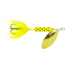 Wordens Rooster Tail In-Line Spinner, 2 3/4in, 1/4 oz Treble Hook, Yellow Dalmation, 212-YLDA