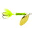 Wordens Rooster Tail In-Line Spinner, 2in, 1/16 oz Treble Hook, Chartreuse, 206-CHR