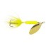 Wordens Rooster Tail In-Line Spinner, 2in, 1/16 oz Treble Hook, Glitter Chartreuse, 206-GCHR