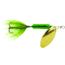 Wordens Rooster Tail In-Line Spinner, 2in, 1/16 oz Treble Hook, Metallic Green, 206-MGRN