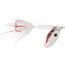 Wordens Rooster Tail In-Line Spinner, 2in, 1/16 oz Treble Hook, Snow with Red Hook, 206R-SNOW