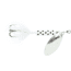 Wordens Rooster Tail In-Line Spinner, 2in, 1/16 oz Treble Hook, White Dalmation, 206-WHDA