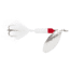 Wordens Rooster Tail In-Line Spinner, 2in, 1/16 oz Treble Hook, White Red, 206-WHR