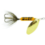 Wordens Rooster Tail In-Line Spinner, 2in, 1/16 oz Treble Hook, Yellow Coachdog, 206-YLCD