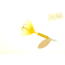 Wordens Rooster Tail In-Line Spinner, 2in, 1/16 oz Treble Hook, Yellow Dalmation, 206-YLDA