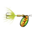 Wordens Sonic Rooster Tail In-Line Spinner, Freshwater, Single Hook, 2 3/8in, 1/8oz Fire Tiger, 12/Pkg, 182-FRT