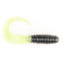X Zone Swirl Tail Grub 504, Black w/Chartreuse Shine Tail 18/Pack, 33504